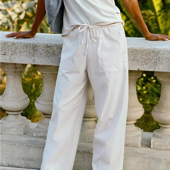 NWT Christy Dawn Taavi Pants in Alabaster Pinstripe - Picture 2 of 4